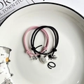 Matching astronaut magnetic couple bracelets in pink and black woven rope style - Black & Pink - Silver Broken Heart Magnet