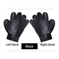 Pair of 180 needle black pet grooming gloves for efficient hair removal and massage - Right Hand / Black