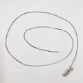 Silberne Box-Halskette mit Nadel-Ende und Karabinerverschluss für DIY-Schmuck - Venezianerkette / Platinfarbe