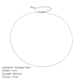 Minimalistische 1mm Schlangenkette aus Edelstahl in Silber - 1mm x 38+5cm / Silber