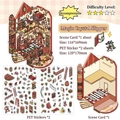 Magic Glass Slippers theme 2.5D DIY scenery sticker set with PET material stickers - Magic Glass Slippers