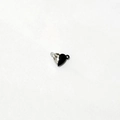 Two-tone heart magnetic clasp in black and silver for couple bracelets and jewelry - Heart / Black Silver Heart