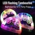 LED flashing hand bell toy in pink, blue and green colors for night parties - Glowing Handbell
