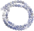 Blue and white heart-shaped natural stone beads for DIY jewelry making and crafting - 6mm Heart Shaped Beads