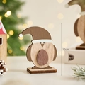 Grazioso pinguino natalizio in legno con cappello di Babbo Natale, decoro altezza 10cm - Piccolo Pinguino con Cappello di Natale