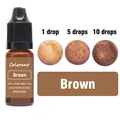 Brown liquid dye for soy wax candles with 10ml leak-proof bottle and color shade guide - 10ml / Brown