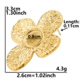 Detailed size specifications of golden clover stud earrings in stainless steel - Clover Shape (D81-G-Gold)
