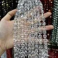 Clear faceted natural white crystal round loose beads for DIY jewelry making strands - 7A Clear Square Cube