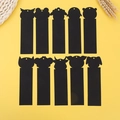 Set of 10 DIY animal scratch art bookmarks in various shapes on yellow background - Bookmark 3 (Cute Animal Silhouette)