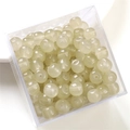 8x6mm light green and topaz glass barrel beads for DIY bracelet making in clear box - Apricot Apple Bead