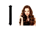 Detail showing soft black foam heatless hair curlers with hooks for natural waves - 1-Pack Black