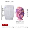 Butterfly fairy silicone mold for DIY scented candles with female floral relief design - Butterfly Fairy Style