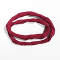 Deep red elastic twisted turban headband made of premium knit cotton fabric for men - One Size / Hair Band / Burgundy