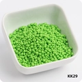 Green 3mm wear-resistant glass seed beads for DIY jewelry in a white square bowl - KK29 Cyan Green
