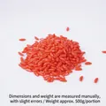 Leuchtend oranger PVC Kunst-Reis 500g Packung für DIY-Bastelarbeiten und Dekoration - 500.00g / Rot