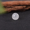 Polished 16mm translucent white natural crystal round stone sphere for jewelry making - White Crystal