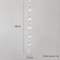 Acrylic snowflake pendant for Christmas trees featuring clear frosted crystal beads - Snowflake String