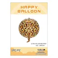 Palloncino rotondo 4D in alluminio da 22 pollici con motivo leopardato classico e marchio CE - Stampa Leopardata 4D