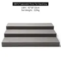 Grey velvet 3-tier trapezoidal jewelry display stand for rings and necklaces - EB072 Trapezoidal 3-Tier Rack Grey