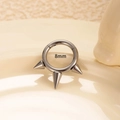Silver G23 titanium spike clicker hoop earring 8mm diameter for body piercing - 1.6mm*8mm (587) / Silver