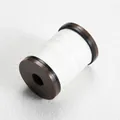 White 0.4mm round waxed thread spool for leather hand stitching and sewing projects - 0.4mm/110m / #1 White