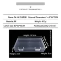 Clear PP plastic rectangular storage box with secure latch sized 14.5x8.6x3cm - 14.5 Rectangular (14.5*8.6*3cm)
