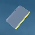 Κίτρινη θήκη PVC με φερμουάρ και 6 τρύπες για οργάνωση αρχείων A6 A5 με κρίκους - A6 Διαφανής Τσάντα με Κίτρινο Φερμουάρ