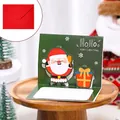Biglietto di Natale pop-up 3D con Babbo Natale e set di busta rossa festiva - Babbo Natale con Campanella