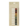 Morandi PET-Index-Haftnotizen in Vintage-Farben auf einem transparenten 14cm Lineal - Herbst Mango Halbton