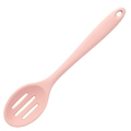 Pink heat-resistant silicone slotted spoon with hanging hole for kitchen cooking - Slotted Spoon / Pink