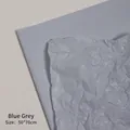 Blue-gray pearlescent flower wrapping paper with matte texture and wrinkles, 50x70cm size - Authentic [blue-gray] 50*70cm/18 Sheets; Better Wholesale Price For Whole Boxes.