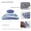 Pinza per capelli in acrilico blu marmorizzato, lunghezza 8,3 cm per acconciature - Lunghezza 8.3cm / Blu scuro