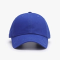 Classic blue six-panel baseball cap with curved brim and breathable cotton fabric - Adjustable / Royal Blue