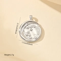 Detailansicht der silbernen Sternanhänger-Größe mit Maßen 2,1 cm x 1,7 cm und 2,7 g Gewicht - Silber Stern Stil (MYPJ61129)
