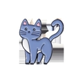 Spilla in smalto gatto blu a forma di cartone del latte con finitura lucida - Gatto Blu Seduto (QHXZ405)