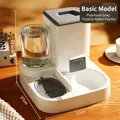 2-in-1 automatic pet feeder and water dispenser in minimalist gray for cats and dogs - Basic Model (Gen 1) / Feeding and Watering Integrated Machine / Premium Grey