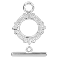 Dettaglio della chiusura a ginocchiera in acciaio inossidabile 304 lucido color argento - Argento