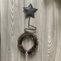 Christmas tree headband with green tinsel and black glitter star charm for children - Colorful