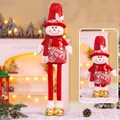 Poupée bonhomme de neige de Noël télescopique avec hauteur réglable de 40cm à 65cm - Bonhomme de Neige Télescopique 65CM