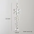 Acrylic crystal snowflake ornament with tiered drops for Christmas tree decor, 21.5cm length - Snowflake String F