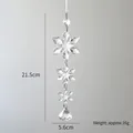Acrylic crystal snowflake ornament with tiered drops for Christmas tree decor, 21.5cm length - Snowflake String F