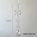 Colgante de copos de nieve de cristal acrílico para árbol de Navidad, adorno de 21,5cm - Cadena de Copos de Nieve F