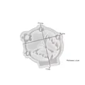 Detail of butterfly and floral silicone candle holder mold with 12.2x11.1cm dimensions - Butterfly Candle Insert