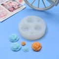 Multi-size rose flower silicone mold for resin DIY and baking decoration in white - 3D Rose Flower Style (5)