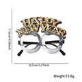 Happy New Year glasses frame with gold glitter lettering for holiday party photo props - Happy New Year Round Frame Style
