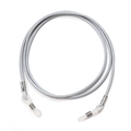 Minimalist grey wax thread glasses lanyard with adjustable anti-slip rubber loop - Gray