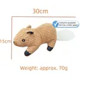 Jouet en peluche castor marron pour chiens avec couineur et papier bruissant - Écureuil Brun