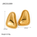 Edelstahl-Ohrringe in Dreieckform mit 18k Goldbeschichtung, Höhe 3,57 cm, glänzend - Gold (JDE2311009)