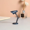 Mini lampe de lecture LED pliable bleu foncé mat avec bras réglable flexible - LD01-Bleu