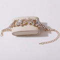 Funkelndes Hochzeitsarmband in Gold mit Wassertropfen-Strass und verstellbarem Verschluss - Armband / Gold/Weiß